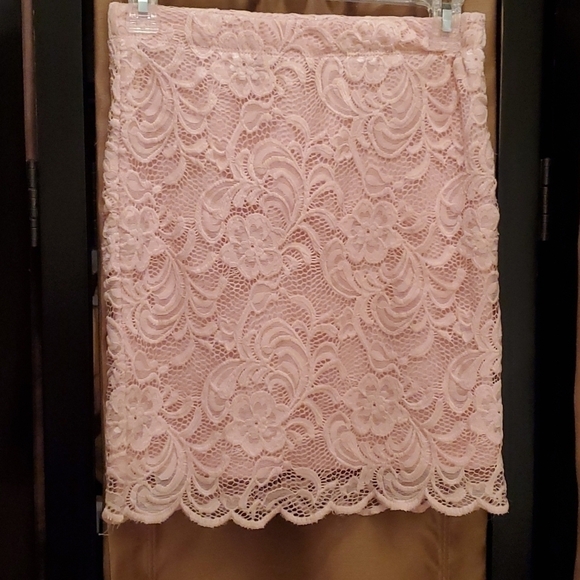 Ambiance Dresses & Skirts - Ambiance Skirt Womens Size S Pink Lace Coquet Romatic